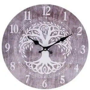 Hodiny Nástenné hodiny Willow, pr. 34 cm, drevo