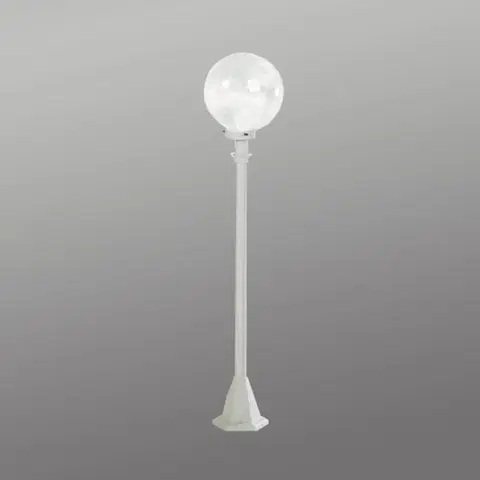 Osvetlenie príjazdovej cesty Albert Leuchten Chodníkové svietidlo biele, s bublinovým sklom