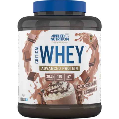 Viaczložkové srvátkové proteíny Applied Nutrition Critical Whey 2000 g jahodový milkshake