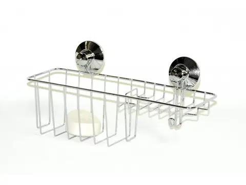 Kúpeľňový nábytok MAKRO - Košík kombinovaný s prísavkami