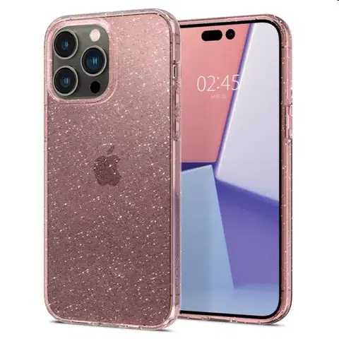Puzdrá na mobilné telefóny Puzdro Spigen Liquid Crystal Glitter pre Apple iPhone 14 Pro, ružové ACS04955