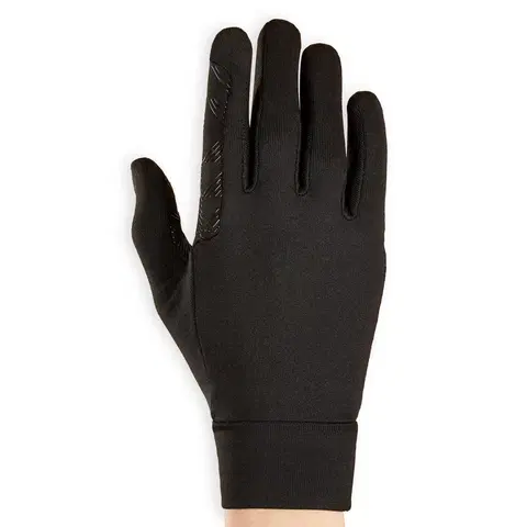 rukavice Detské jazdecké rukavice 100 čierne