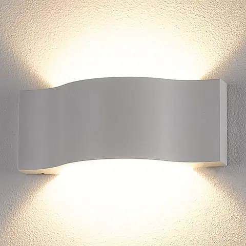 Vonkajšie nástenné svietidlá Lucande Vonkajšie nástenné LED svietidlo Jace biele