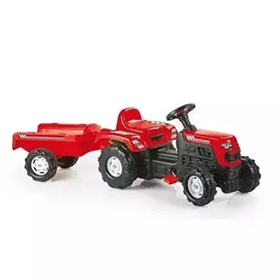 Detské vozítka a príslušenstvo Dolu Šliapací traktor Ranchero s vlečkou, červená
