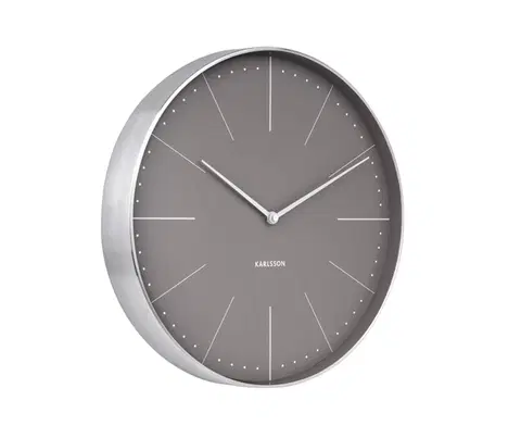 Hodiny Dizajnové nástenné hodiny 5681GY Karlsson 38cm