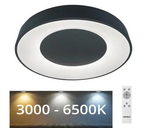 Svietidlá Rabalux Rabalux - LED Stmievateľné stropné svietidlo LED/38W/230V čierna 3000-6500K + DO 