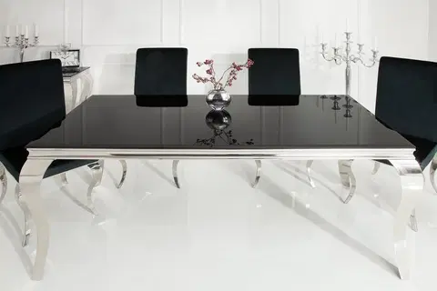 Jedálenské stoly Jedálenský stôl ZETHOS 180 cm Dekorhome Čierna