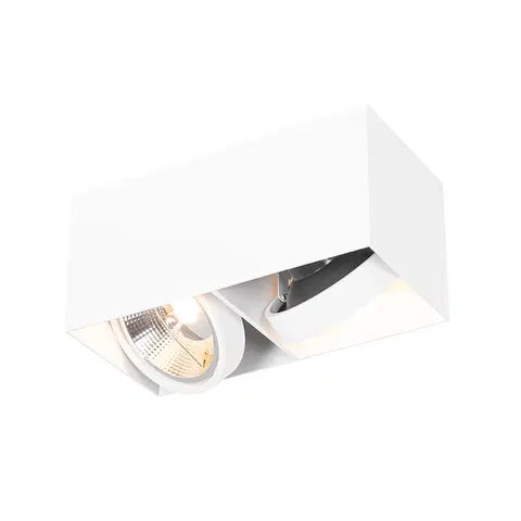 Bodove svetla Dizajnové bodové biele obdĺžnikové AR111 2-svetl. - Box