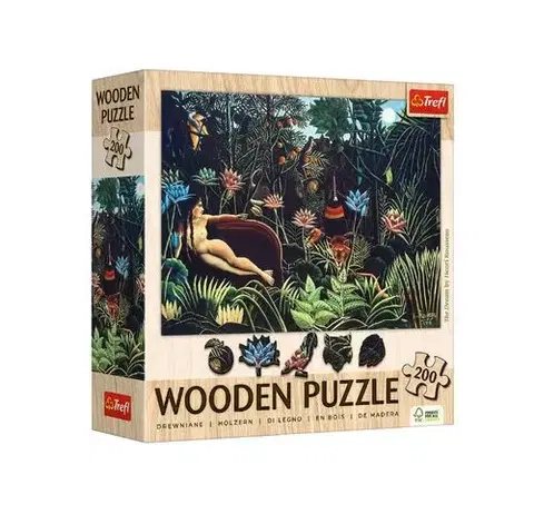 200 dielikov Trefl Drevené puzzle Henri Rousseau: Sen 200 Art Collection Trefl
