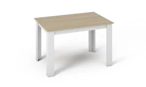 Jedálenské stoly KONGI jedálenský stôl 120, dub sonoma/biela