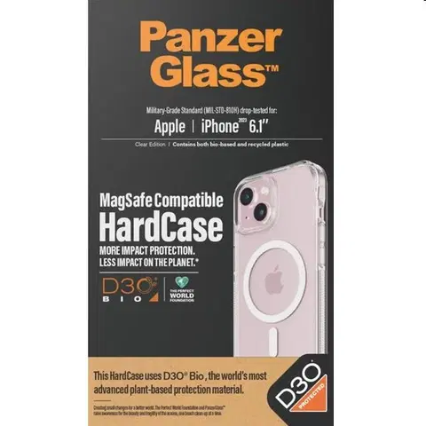 Puzdrá na mobilné telefóny Puzdro PanzerGlass HardCase D3O s MagSafe pre Apple iPhone 15 1180